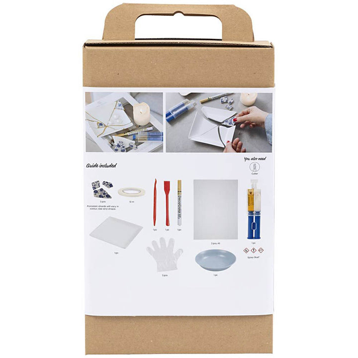 Kintsugi Complete Craft Kit | Makes a Pretty Decorative Plate | Adult Crafts