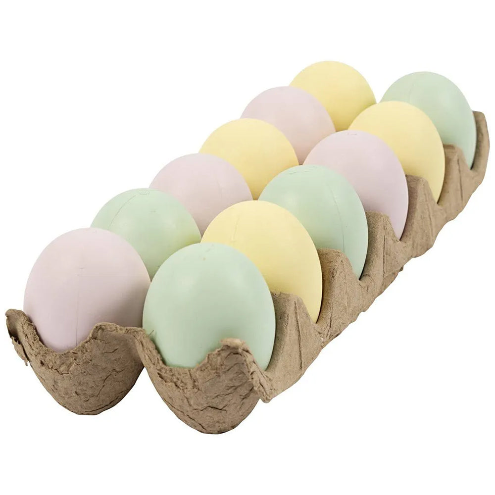 12 Pastel Easter Eggs for Crafts & Decorating | 6cm Tall