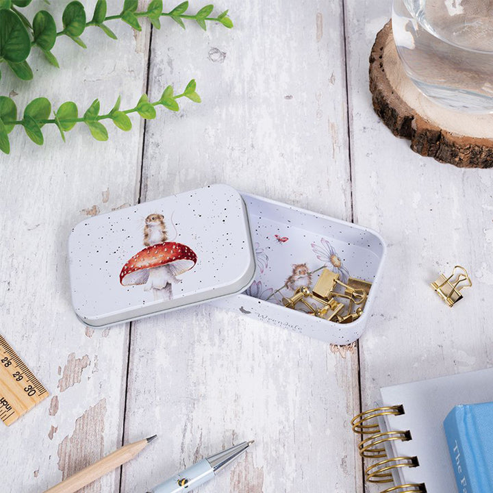 9cm Wrendale Lidded Tin Mouse Design | Cracker Filler Gift