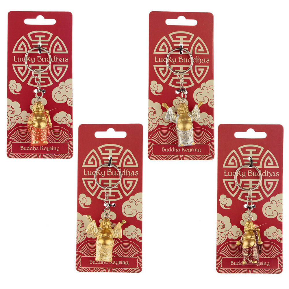 Lucky Buddha Keyring with Glitter | Mini Gift | Cracker Filler