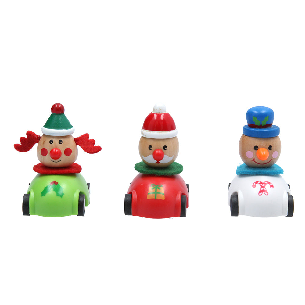 Single Christmas Character Push Car Toy Gift for Kids