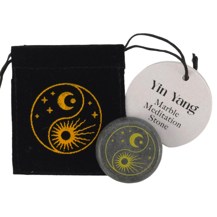Yin &amp; Yang Meditation Stone in Bag | Cracker Filler | Little Gift