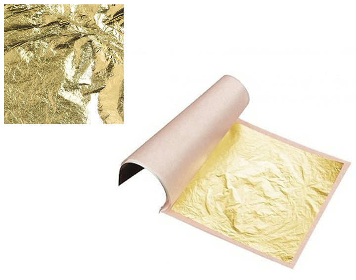 5 Gold Metal Foil Leaf Squares for Adults Gilding Crafts