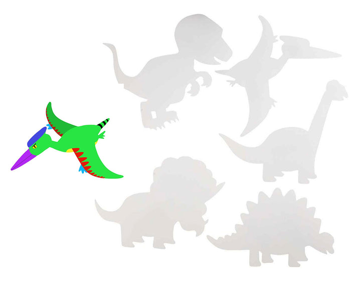 16 Large White Card Dinosaur Shapes for Kids Crafts