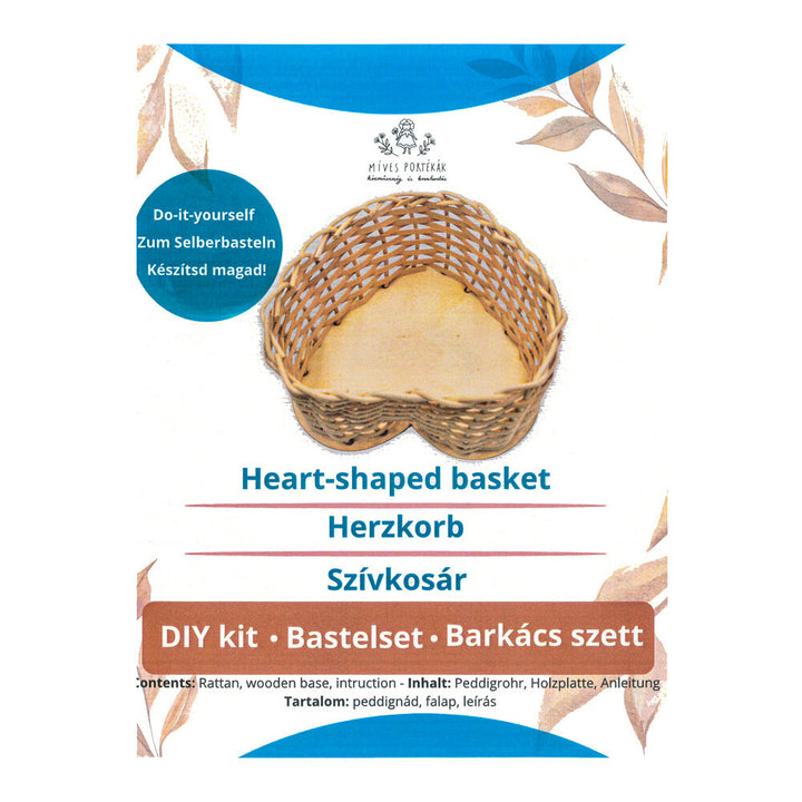Heart Shaped Basket Making Kit | Rattan Basket Craft Kit