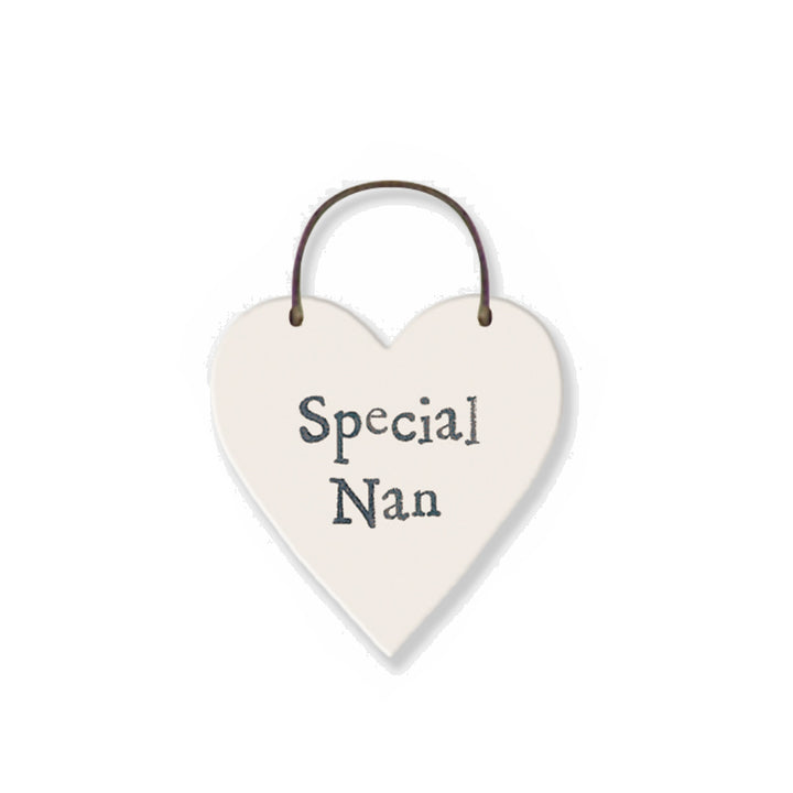 Special Nan - Mini Wooden Hanging Heart - Cracker Filler Gift