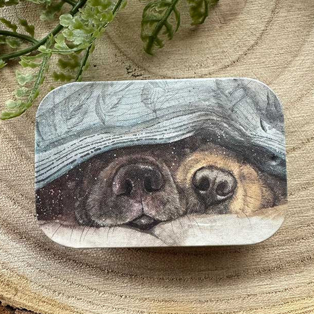 Cute Doggy Snouts | Little Slide Shut Tin to Fill | Cracker Filler Gift