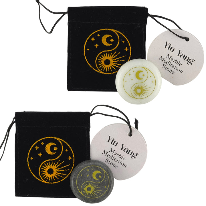 Yin &amp; Yang Meditation Stone in Bag | Cracker Filler | Little Gift