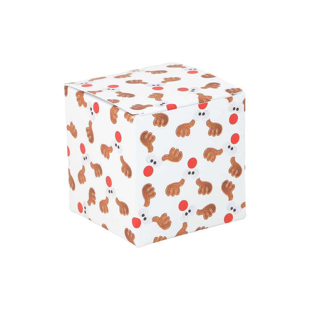 Cheeky Rudolph | Little Gift Box | 5cm Cube | Single or 6 Boxes