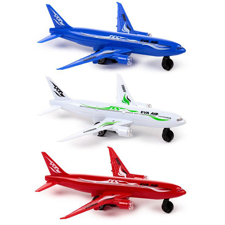 Jet Plane Light &amp; Sound Friction Pull Back Action Toy | Single | Little Gift
