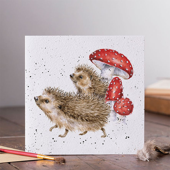 A Prickly Adventure | Hedgehog | Blank Card | 15x15cm | Wrendale Designs