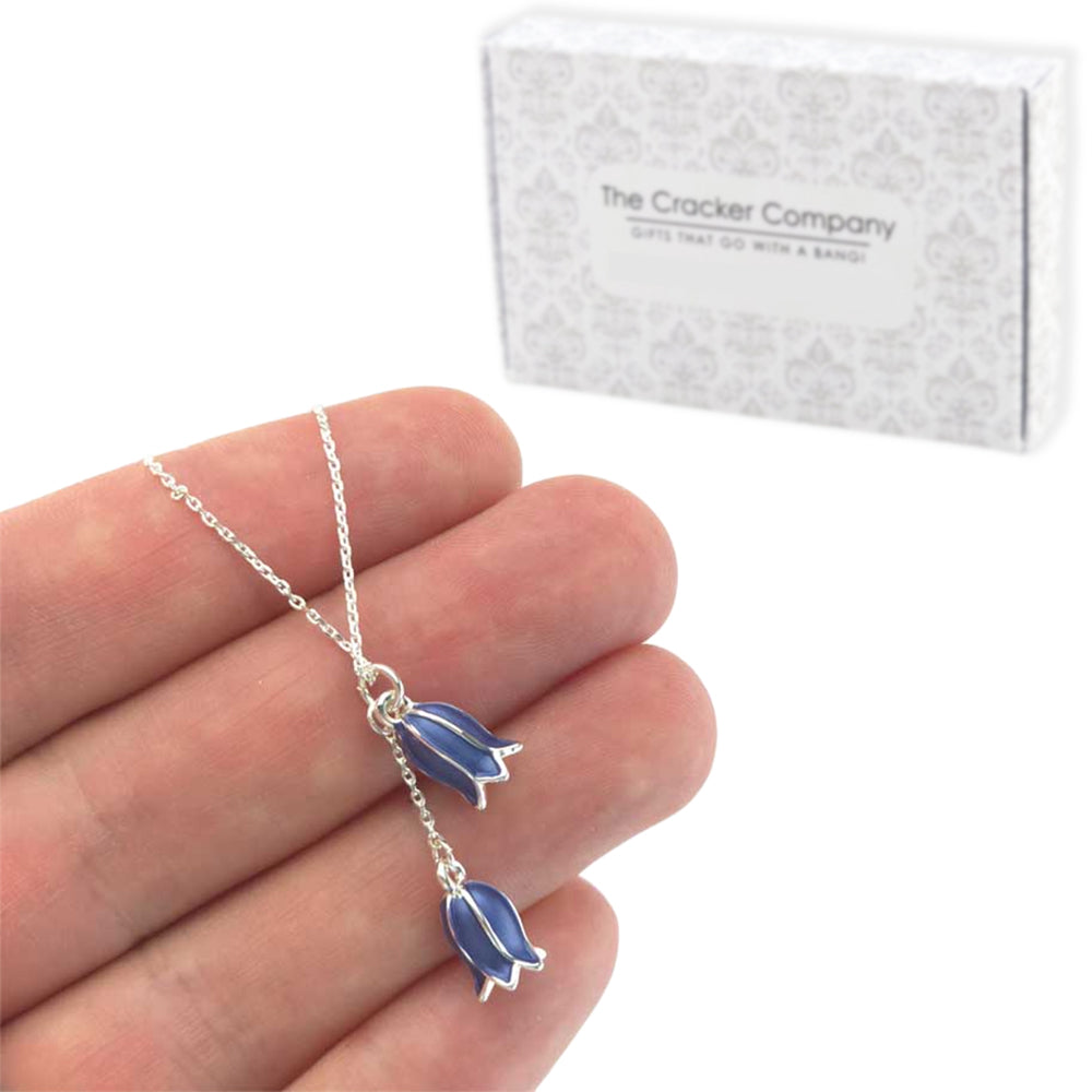 Dainty Bluebell Necklace | Pendant on Chain | Mini Gift | Cracker Filler