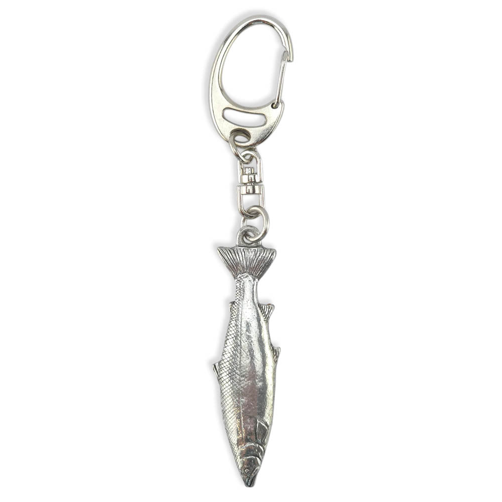 Salmon Fishing | Chunky English Pewter 3D Keyring | Little Gift | Cracker Filler