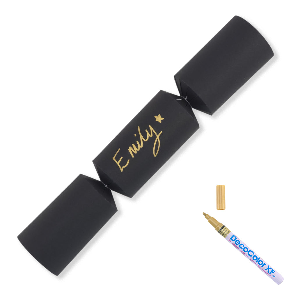 Fancy Cracker R Black | 12 Personalise Your Own Crackers | Make & Fill Your Own | With ...