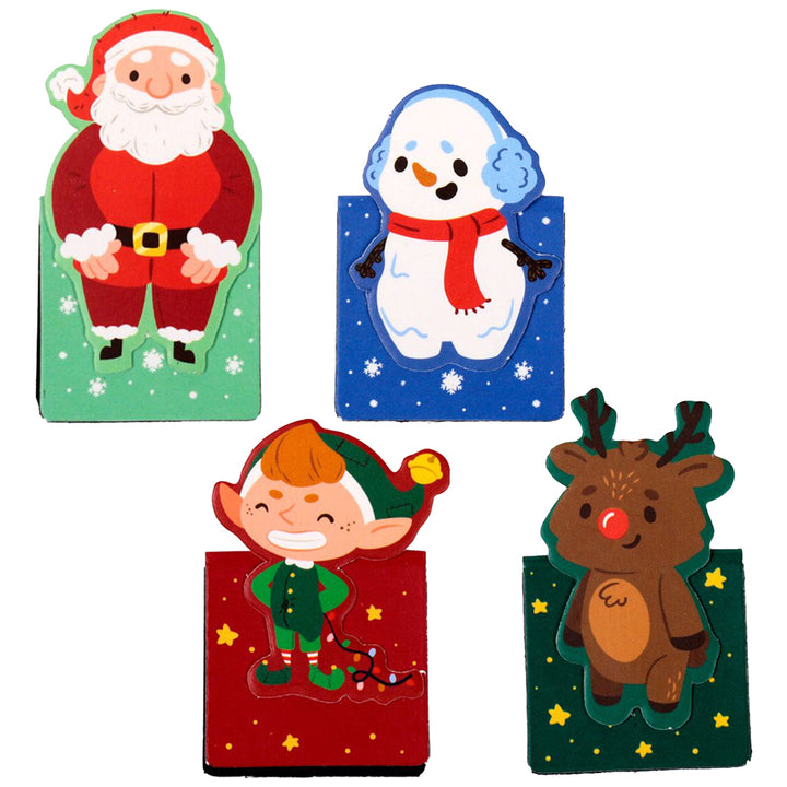 Fun Christmas Characters | Magnetic Bookmarks | Set of 4 | Little Gift