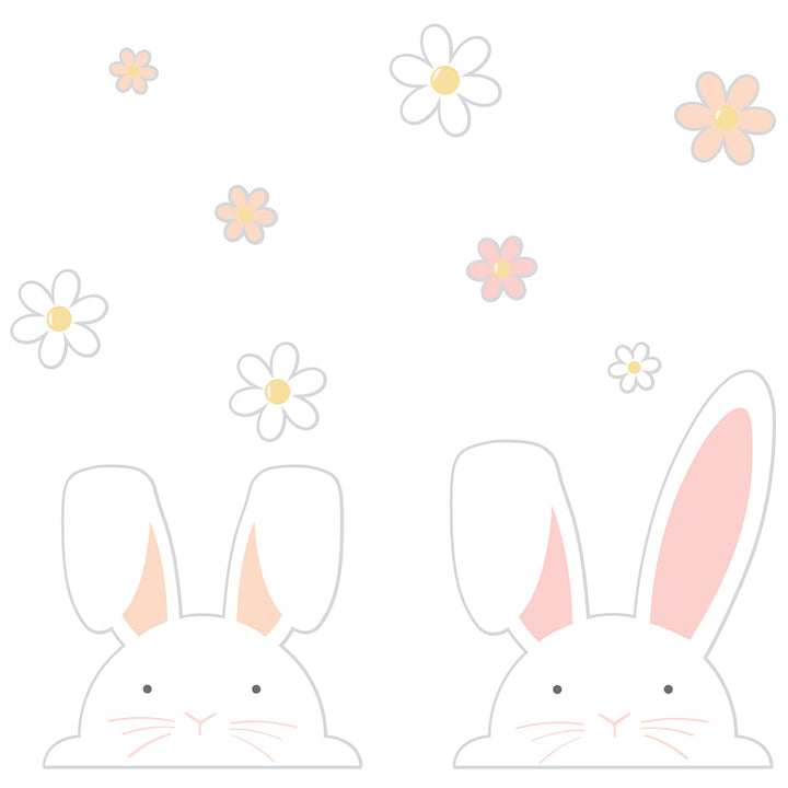 Pastel Daisy & Easter Bunny Window Stickers | Easter Home & Party Décor