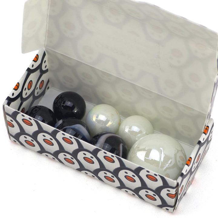 Christmas Penguin | Mini Box of Marbles for Kids | Cracker Filler | Little Gift