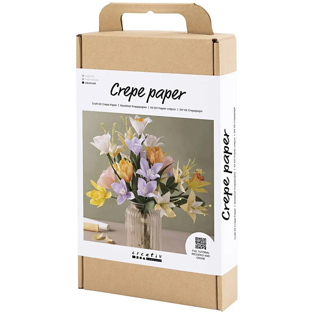 Spring Flowers Bouquet | Crepe Paper Flower Making Craft Kit for Adults