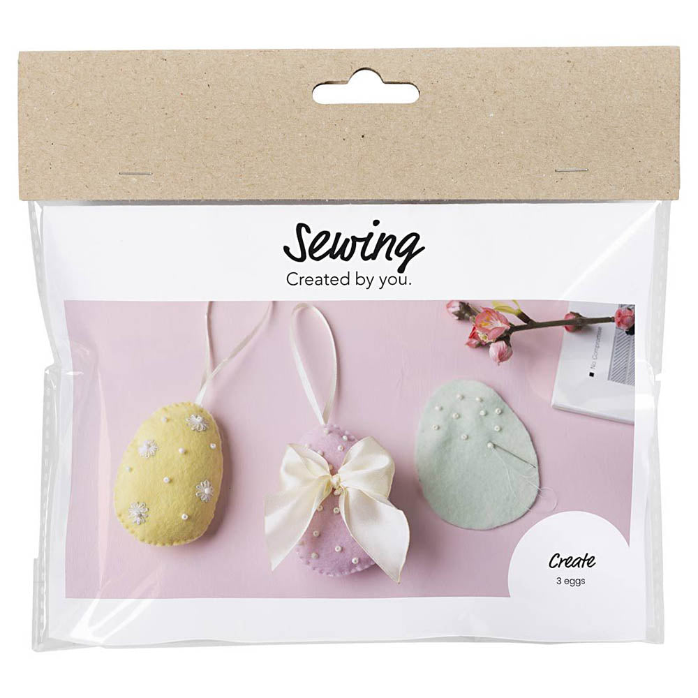 Mini Easter Sewing Kit | Makes 3 Felt Hanging Easter Eggs