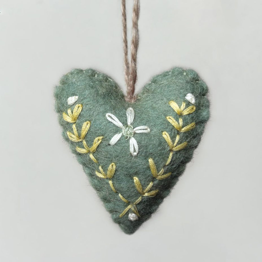 Folk Art Floral Heart Ornament | Hanging Decoration | Cracker Filler