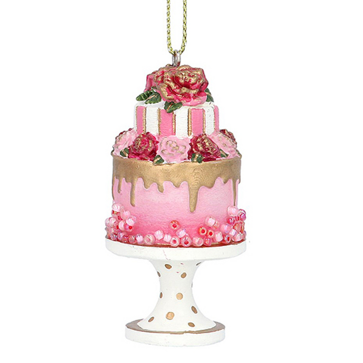 White Base | Afternoon Tea Cake Hanging Ornament | Cracker Filler | Mini Gift