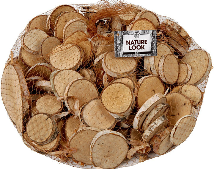 Natural Wood Discs with Bark for Floristry & Adult Crafts - 25mm to 45mm