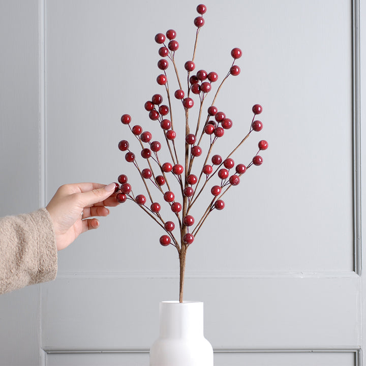 Burgundy Red | 56cm Faux Christmas Berry Spray | Floristry & Tree Decorating