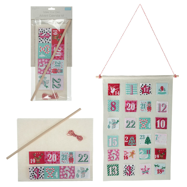 Pastels | Make Your Own Hanging Fabric Advent Calendar | Craft Kit