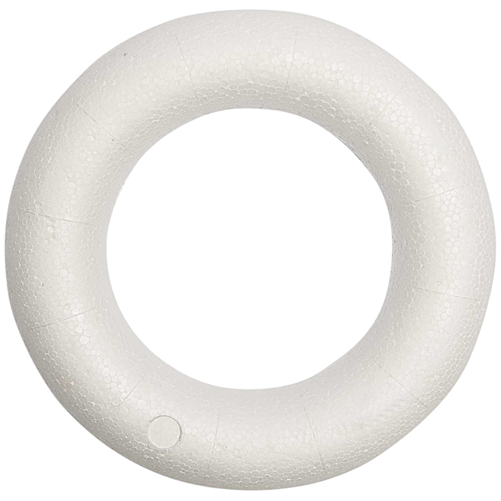 15cm to 30cm | Flat Backed Polystyrene Wreath Base | Half Hoop or Ring