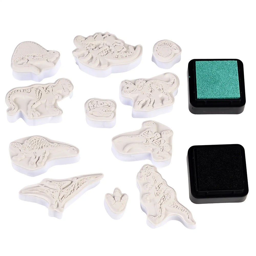 Prehistoric Dinosaurs | Mini Stamps &amp; Inks for Kids | Art &amp; Craft Gift Activity