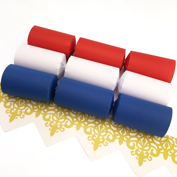 Patriotic Mix | Craft Kit to Make 12 Crackers | Recyclable | Optional Raffia