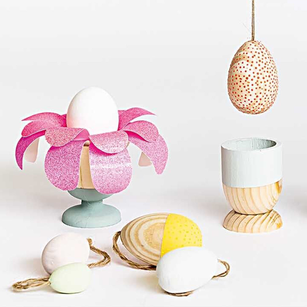 Hanging Wooden Egg for Easter Crafts | 6cm Tall | Single