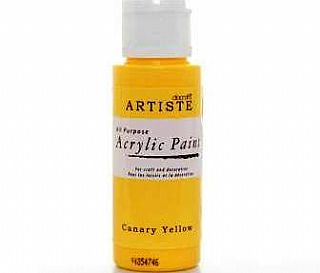 Canary Yellow docrafts Artiste All Purpose Acrylic Craft Paint - 59ml