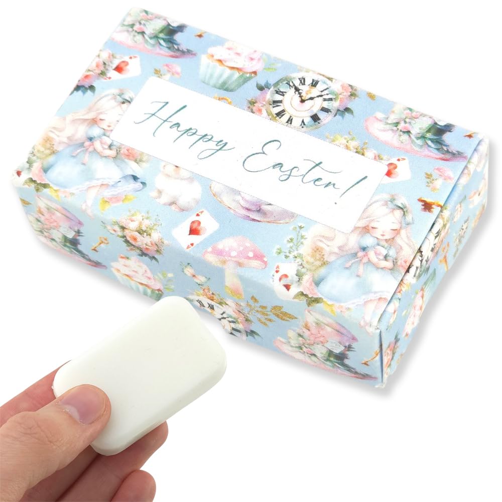 Happy Easter Springtime Alice | Tea Rose &amp; Peony | 20g Travel Soap Bar | Little Gift Cracker Filler