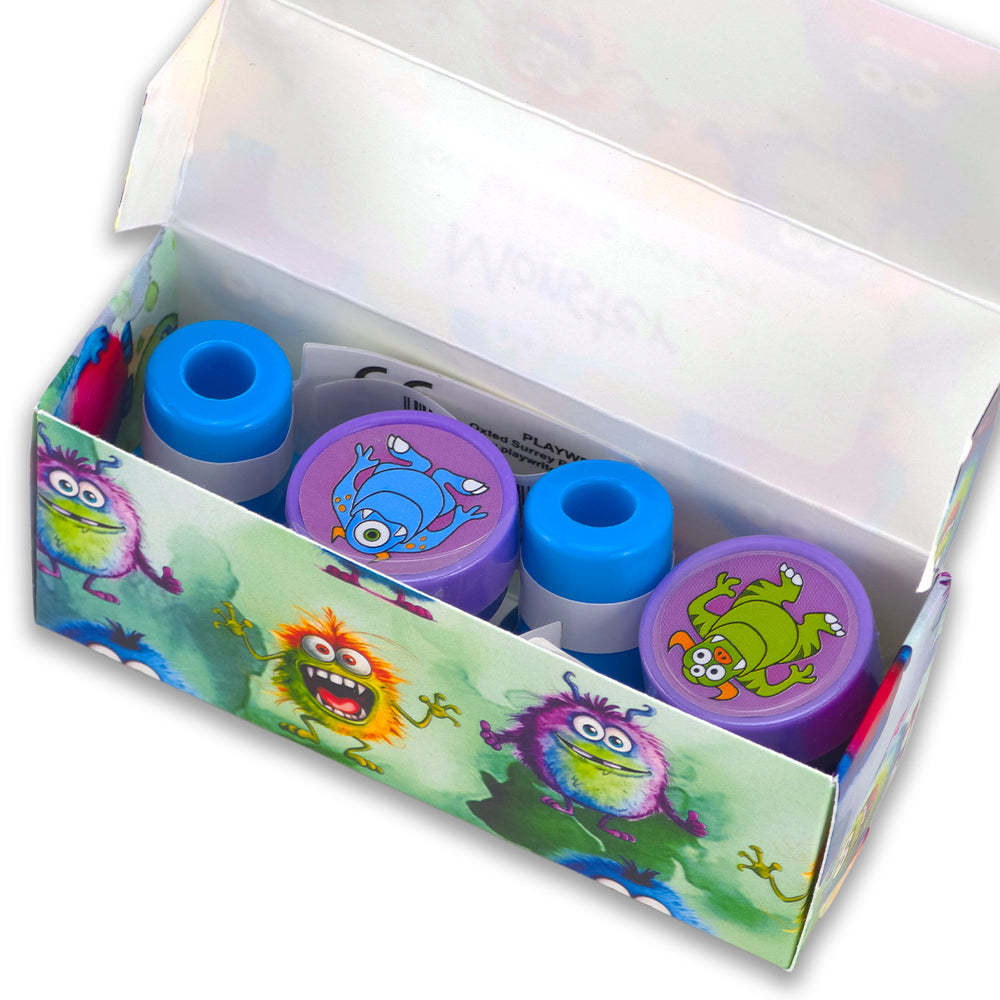 Monster | 4 Self Inking Stampers for Kids | Cracker Filler | Party Bag Gift