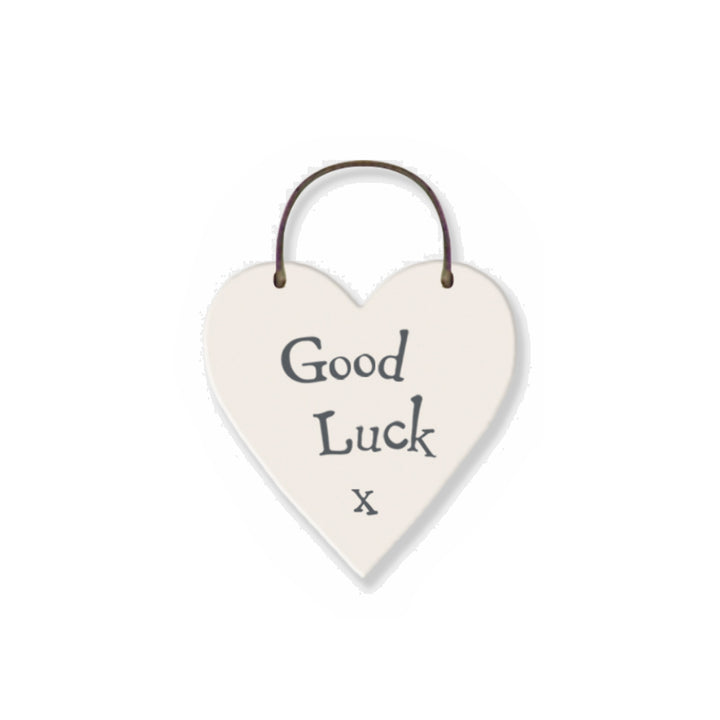 Good Luck - Mini Wooden Hanging Heart - Cracker Filler Gift