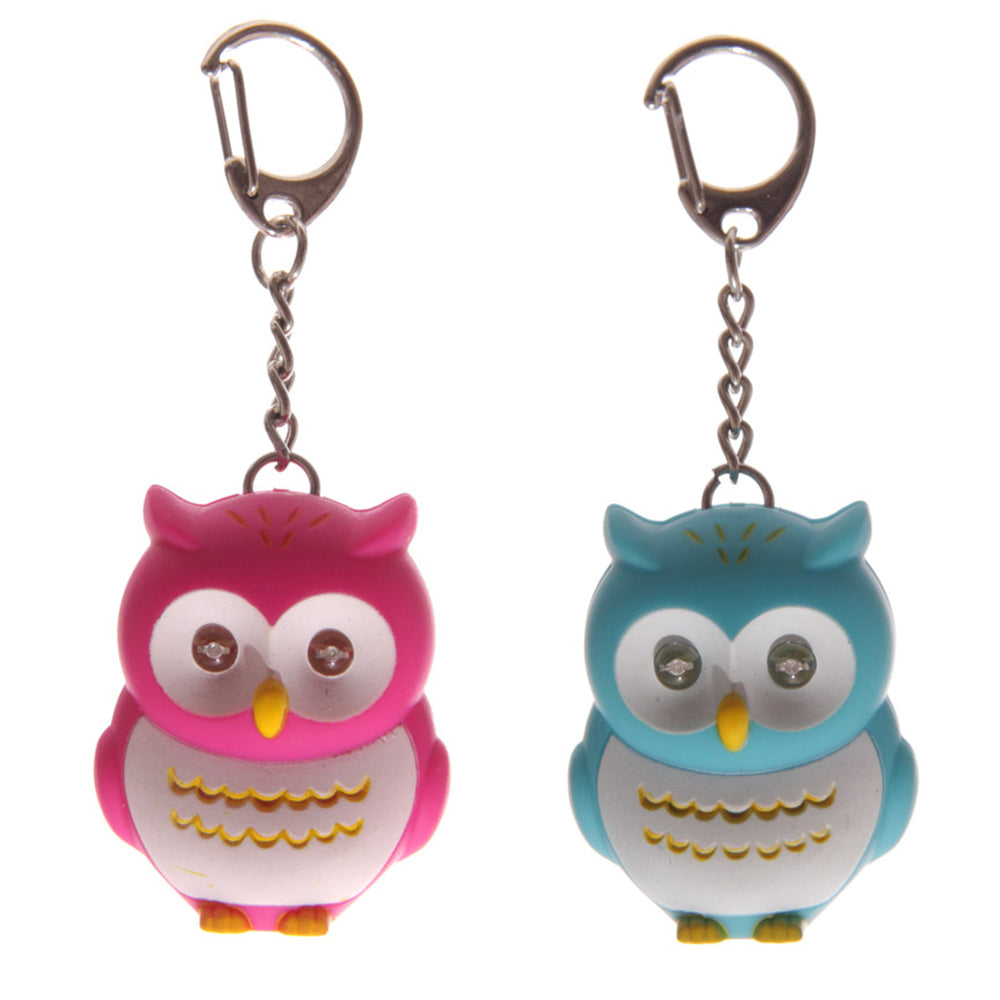 Bright Owl Keyring |LED Torch & Hooting Sound | Mini Gift | Cracker Filler