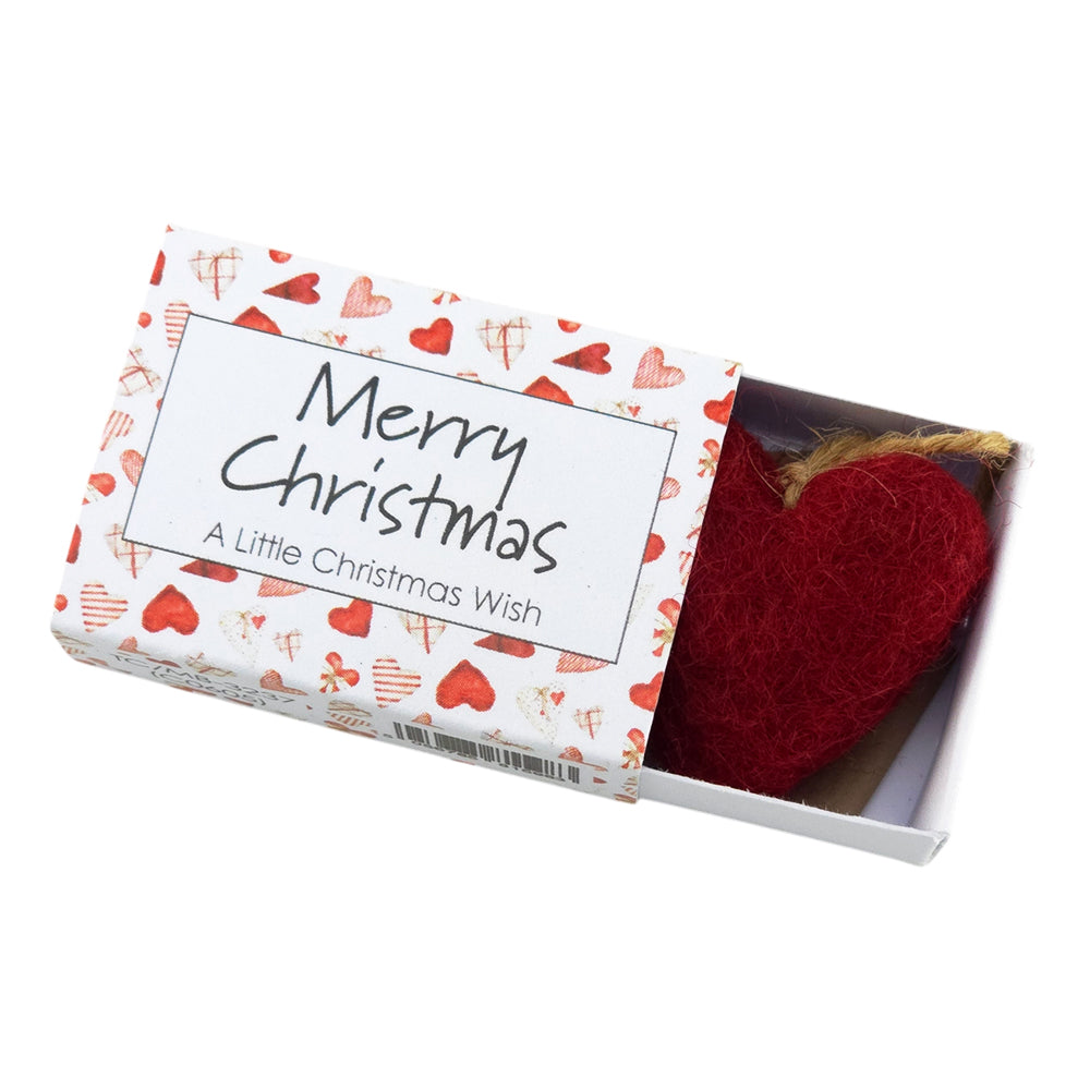 Scandi Hearts | Little Red Hanging Heart | Cracker Filler | Little Gift