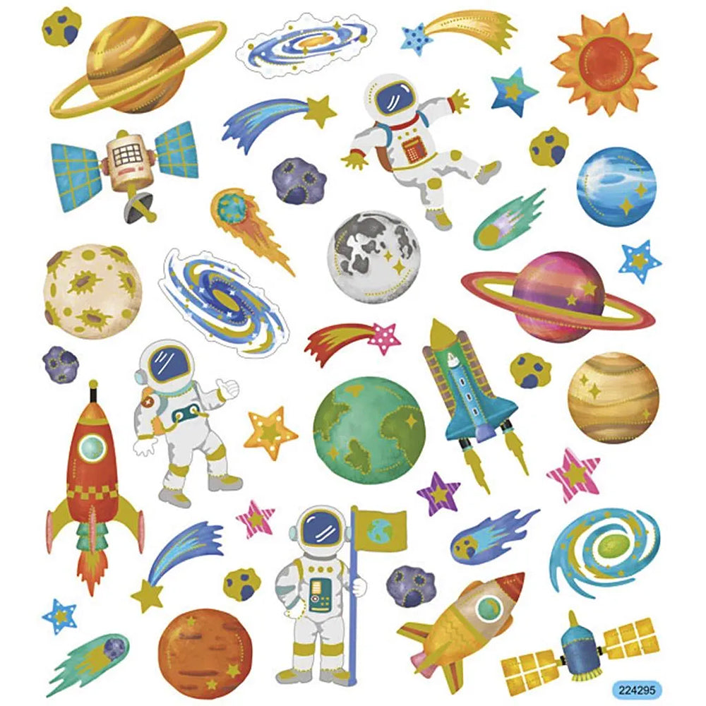 Outer Space | Sheet of Foiled Stickers