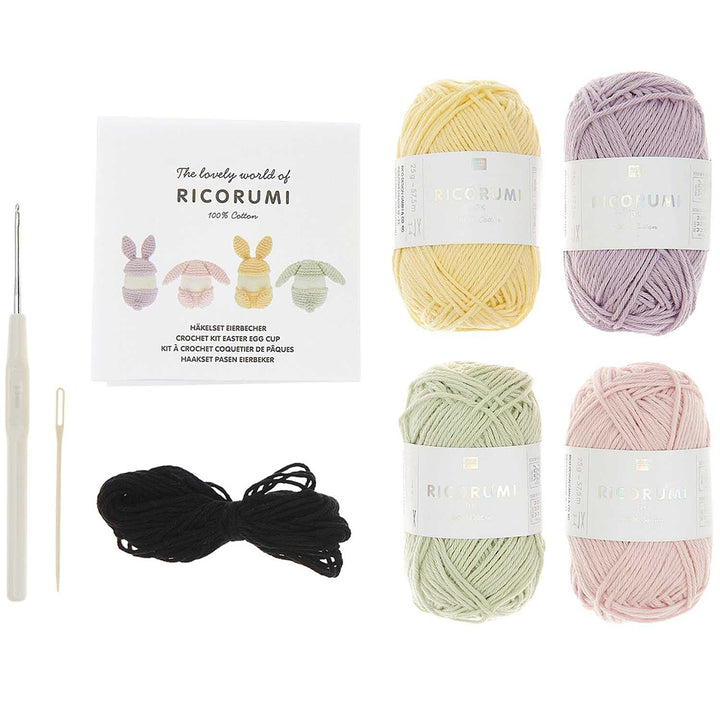 Pastel Easter Egg Holders | Adults Crochet Craft Kit | Makes 4